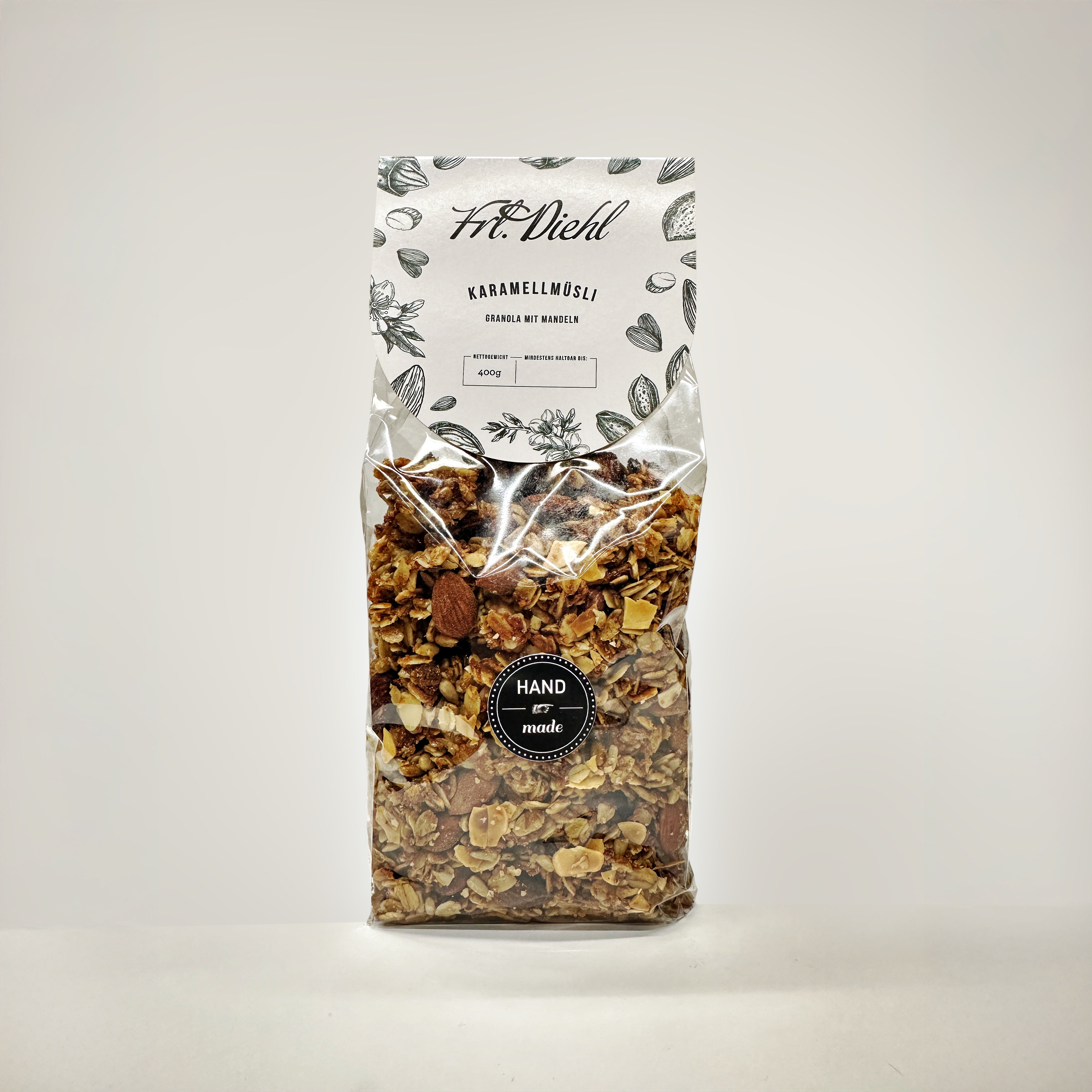 Karamell Müsli Granola Mandeln